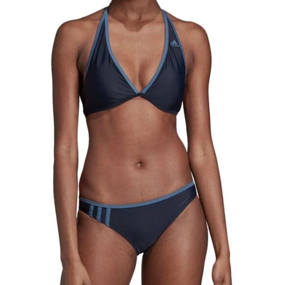 ADIDAS womens 14" 3-Stripes Swim Suit Navy DY6377 - Picture 4 of 9